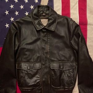 Authentic Burberry bomber leather jacket